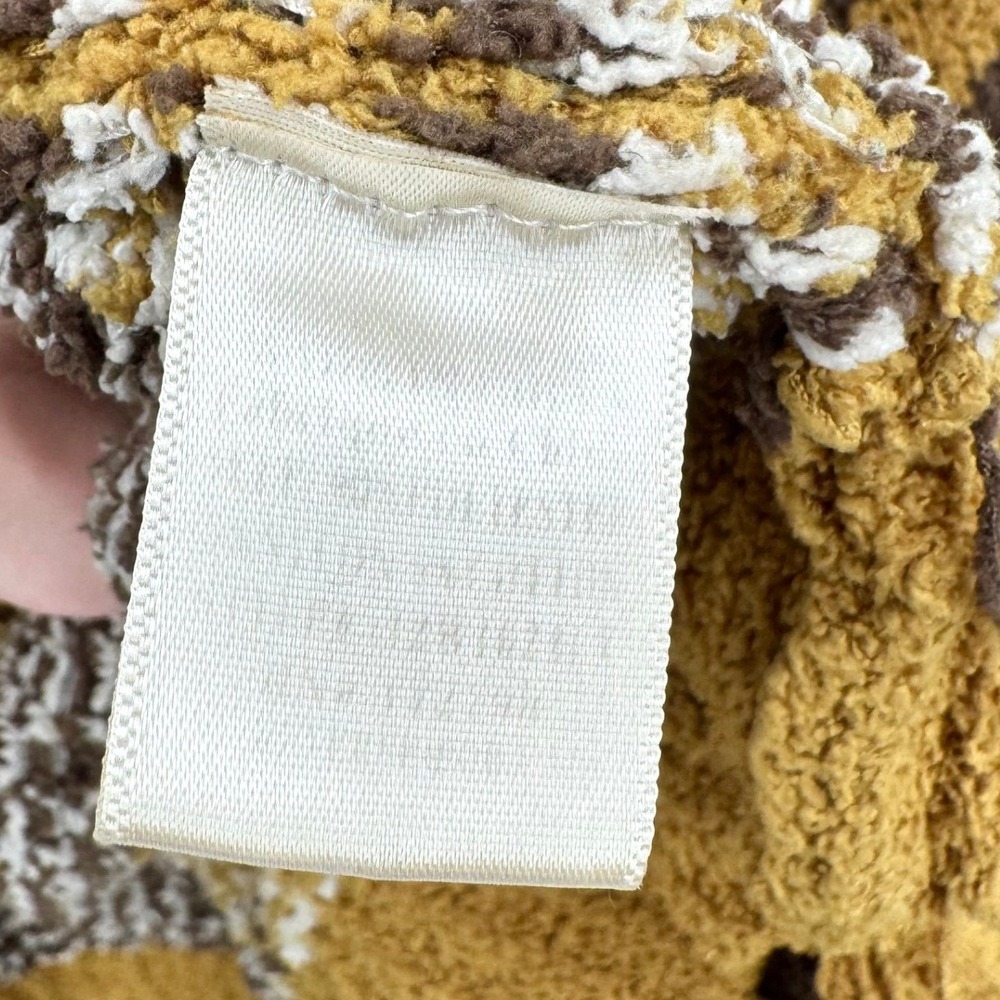 A Beautiful Soul Yellow/Brown Leopard Print Chunky  Distressed Sweater Cardigan - Picture 12 of 12